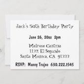 '56 Blauwgroen Chevy-uitnodiging Kaart (Achterkant)