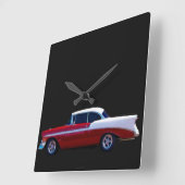 '56 CHEVY BEL AIR CLOCK VIERKANTE KLOK (Hoek)