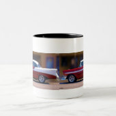"56 CHEVY BEL AIR COFFEE CUP TWEEKLEURIGE KOFFIEMOK (Center)