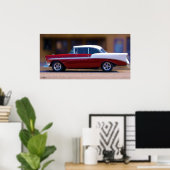 "56 CHEVY BEL AIR POSTER (Thuiskantoor)