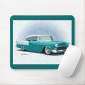 "56 Chevy - Turquoise Digital Art Mousepad Muismat (Met muis)
