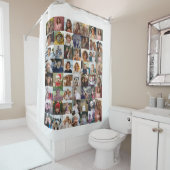 56 Fotocollage - Modern Minimal White Douchegordijn (In situ)