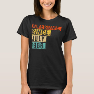 56 jaar Geweldige sinds juli 1966 56e geboortedatu T-shirt
