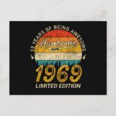 56 jaar oud 1969 Retro Geweldige 56ste verjaardags Briefkaart (Voorkant)