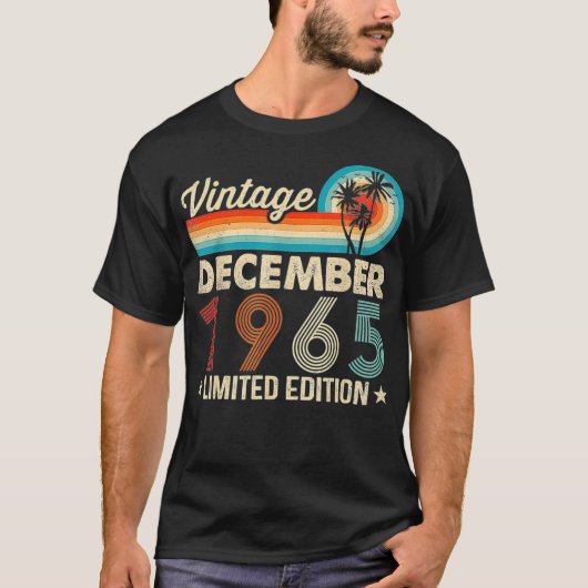 56 jaar oud 56 jaar  december 1965 t-shirt (Voorkant)