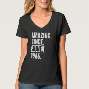 56 jaar oud 56e verjaardag geweldig sinds juni 196 t-shirt