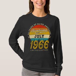 56 jaar oud Geweldige sinds juli 1966 56e verjaard T-shirt