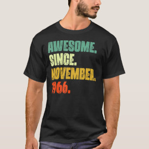 56 jaar oud Geweldige sinds november 1966 56e milj T-shirt