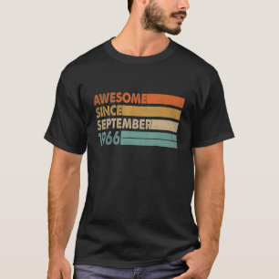 56 jaar oud Geweldige sinds september 1966 56e bi T-shirt