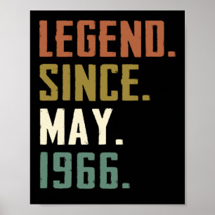 56 jaar oud Legend sinds mei 1966 56e verjaardag Poster