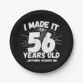 56 Jaar Oud Sarcastisch Meme Grappig 56e Verjaarda Papieren Bordje (Voorkant)