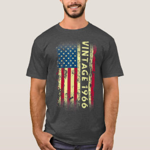 56 jaar oude geschenken  1966 Amerikaanse vlag 56t T-shirt