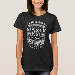 56 jaar Oude Legenden geboren in maart 1967 56e T-shirt