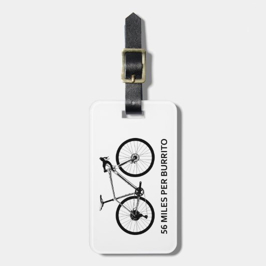 56 mijl per Burrito Bagagelabel (Voorkant verticaal)