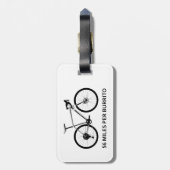 56 mijl per Burrito Bagagelabel (Achterkant verticaal)