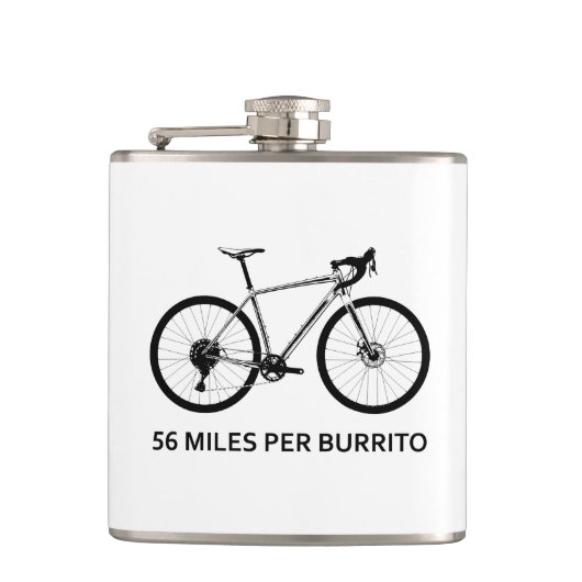 56 mijl per Burrito Heupfles (Voorkant)