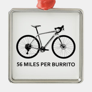 56 mijl per Burrito Metalen Ornament