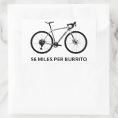 56 mijl per Burrito Rechthoekige Sticker (Tas)