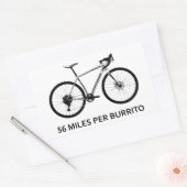 56 mijl per Burrito Rechthoekige Sticker (Envelop)