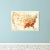 56 Percentage negroïde populatie Canvas Afdruk (Insitu (Houten vloer))
