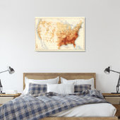 56 Percentage negroïde populatie Canvas Afdruk (Insitu (Slaapkamer))