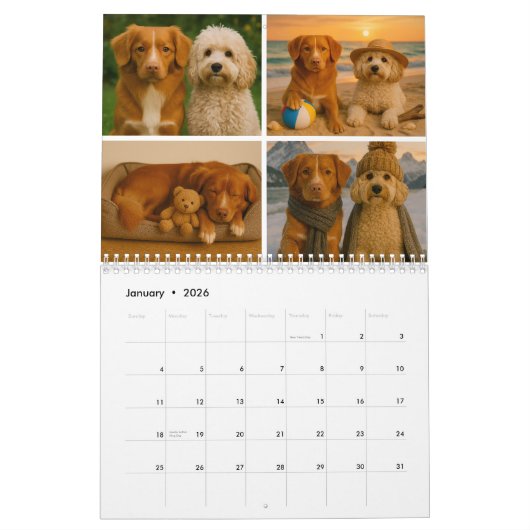 56 Photo Collage Month By Month Personalized Kalender (Jan 2026)
