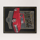 56 Rode klassieke vrachtwagen Legpuzzel (Horizontaal)