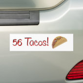 56 Tacos Bumpersticker (Op auto)