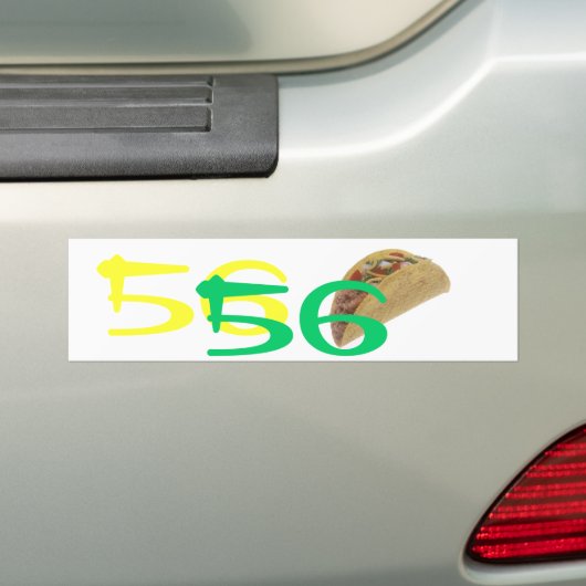 56 Tacos Bumpersticker (Op auto)