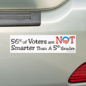 56% van de kiezers NIET slimmer bumpersticker (Op auto)