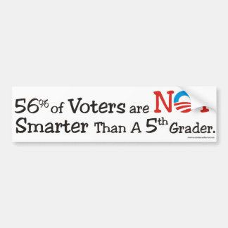 56% van de kiezers NIET slimmer bumpersticker