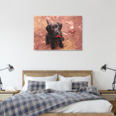 56 weken oud zwart lab canvas afdruk (Insitu (Slaapkamer))
