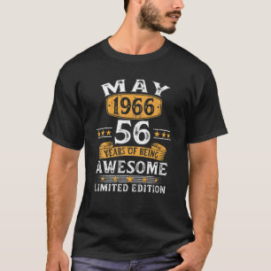 56 Year Old Gifts May 1966 Limited Edition 56Th Bi T-shirt