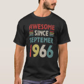 56 Years Old  Awesome Since September 1966 56th T-shirt (Voorkant)