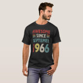 56 Years Old  Awesome Since September 1966 56th T-shirt (Voorkant volledig)