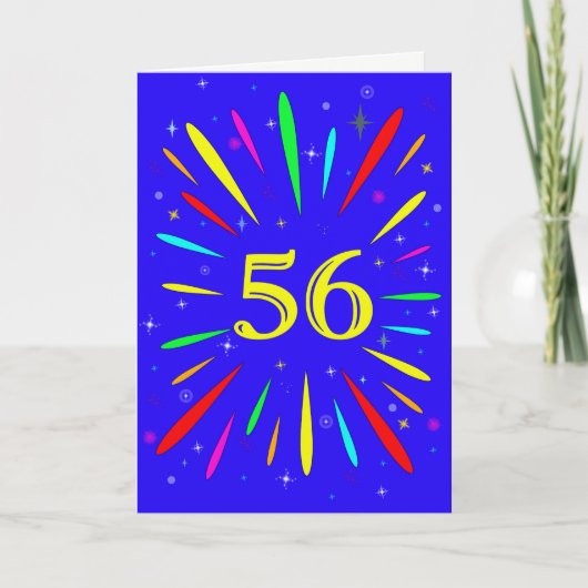 56e 'Birthday Explosion'-Kaart Kaart (Voorkant)