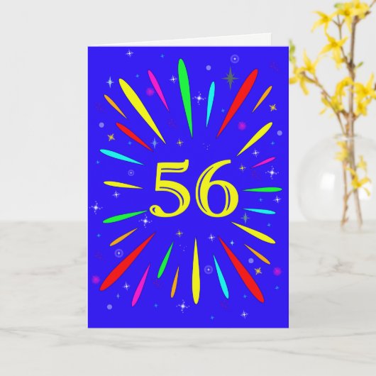 56e 'Birthday Explosion'-Kaart Kaart (Gele Bloem)