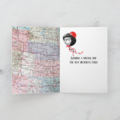 56e Birthday Retro Corvette op kaart (Binnen)