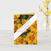 56e bruiloft Jubileum goudsbloem Kaart (Gele Bloem)