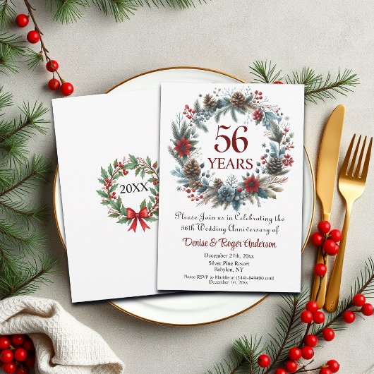 56e bruiloft Jubileum Kaart