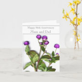 56e bruiloft Jubileum Wereldbol Amaranth Flower Kaart (Gele Bloem)