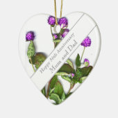 56e Jubileum Wereldbol Amaranth Keramisch Ornament (Links)