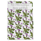 56e Jubileum Wereldbol Amaranth Medium Cadeauzakje (Voorkant)