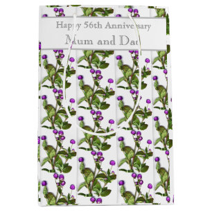 56e Jubileum Wereldbol Amaranth Medium Cadeauzakje