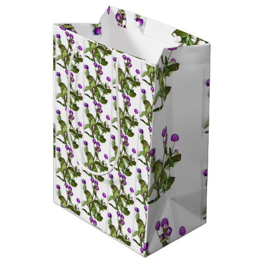 56e Jubileum Wereldbol Amaranth Medium Cadeauzakje (Achterkant Gekanteld)