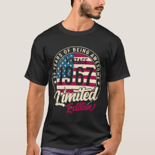 56e verjaardag 1967 dag groep 56 jaar oud t-shirt