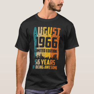 56e verjaardag 56 jaar Geweldige sinds augustus 19 T-shirt