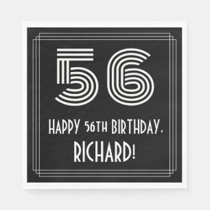 56e verjaardag: Art Deco geïnspireerd look "56" + Servet