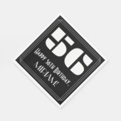 56e verjaardag: Art Deco geïnspireerd look "56" + Servet (Hoek)