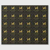 56e verjaardag ~ Art Deco Geïnspireerde look "56", Cadeaupapier (Vlak)